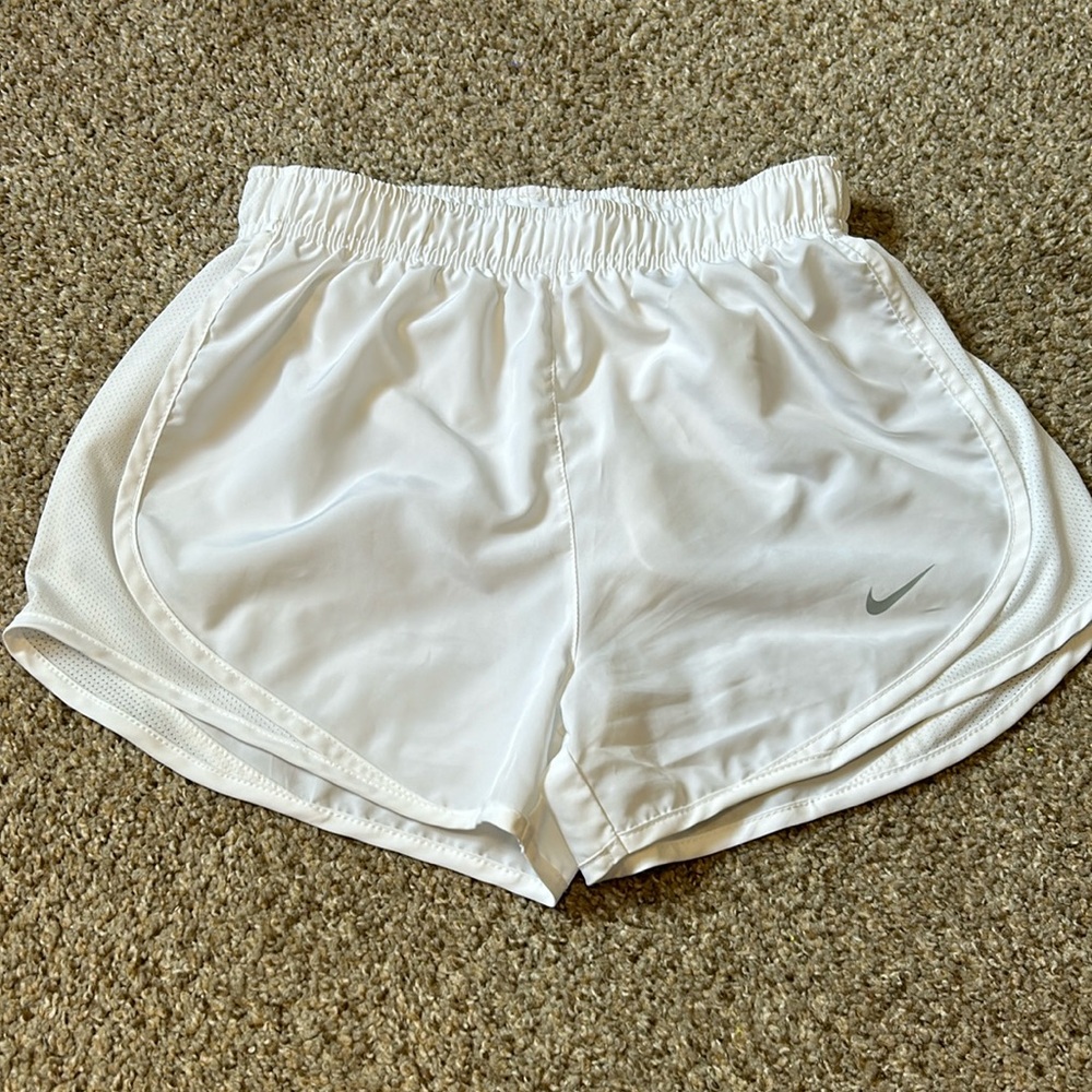 White Nike Women’s Dry-Fit Shorts